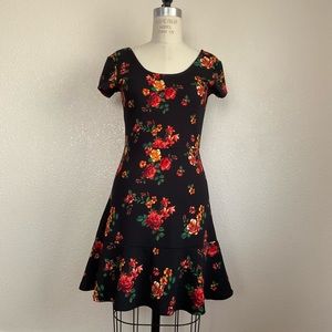 Floral Peplum Dress, Size Medium